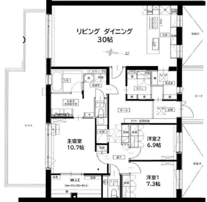 T&THOMES(3LDK/2階)の間取り写真