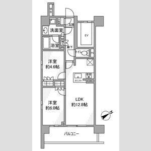 オープンレジデンシア名古屋AVENUE(2LDK/4階)の間取り写真