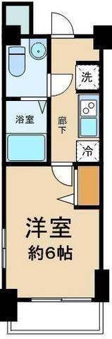 クレアシオン門前仲町(1K/2階)の間取り写真