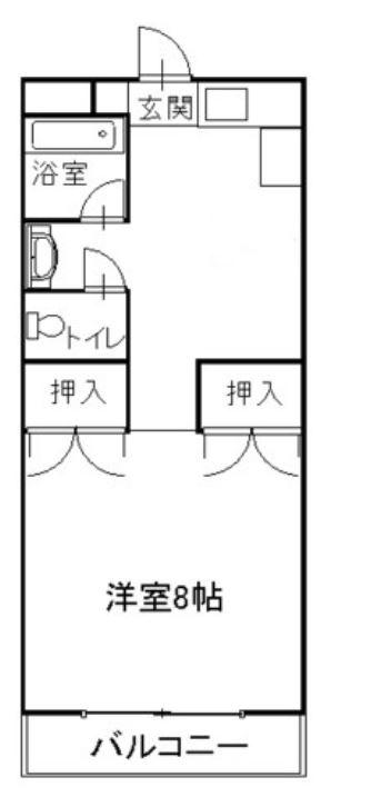 サンサンハイツ(1DK/1階)の間取り写真