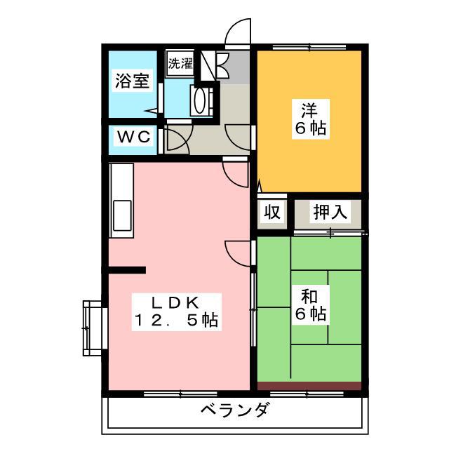 EIKOH2(2LDK/2階)の間取り写真