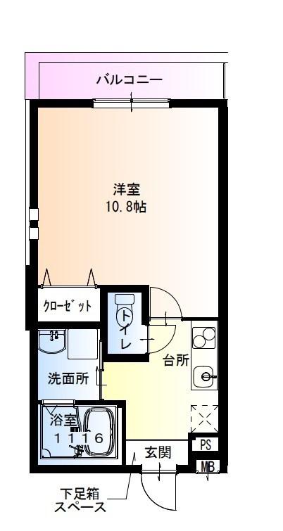 フジパレス小阪II番館(1K/3階)の間取り写真