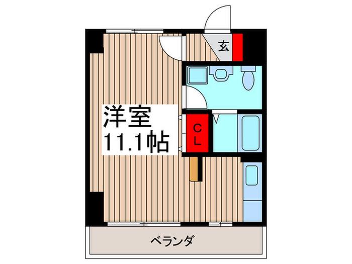 グリシーヌ響(ワンルーム/7階)の間取り写真
