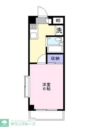 第6泉マンション(1K/3階)の間取り写真