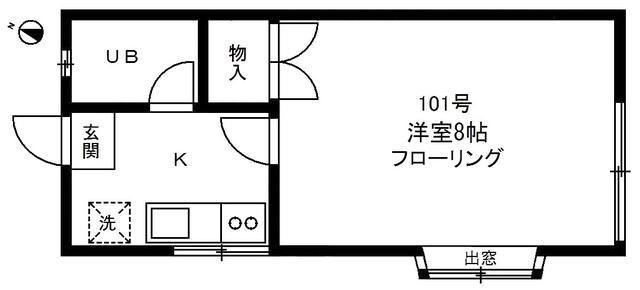 ハイム・ジュン(1K/1階)の間取り写真