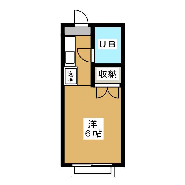 ハイツ山口(ワンルーム/1階)の間取り写真
