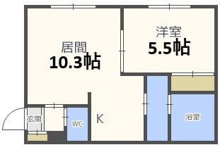 フォレスタ広葉町N(1LDK/1階)の間取り写真