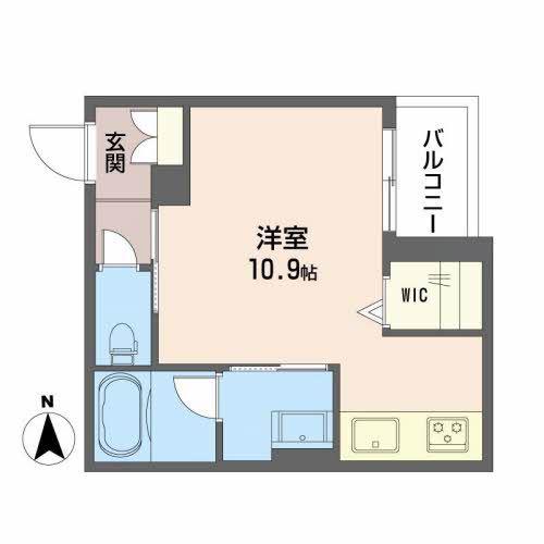 SHAMAISON新町T.H(ワンルーム/4階)の間取り写真