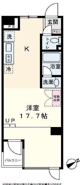 グレイスコート上野(ワンルーム/7階)の間取り写真