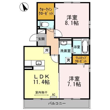 ドリーム・キャンパスI(2LDK/3階)の間取り写真