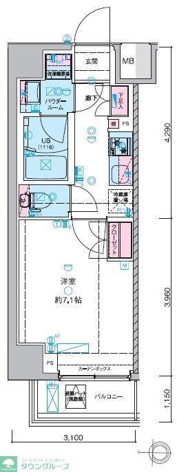 GENOVIA本所吾妻橋SKYGARDEN(1K/5階)の間取り写真