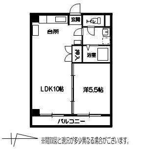 レガート・ヴェルティエ(1LDK/6階)の間取り写真