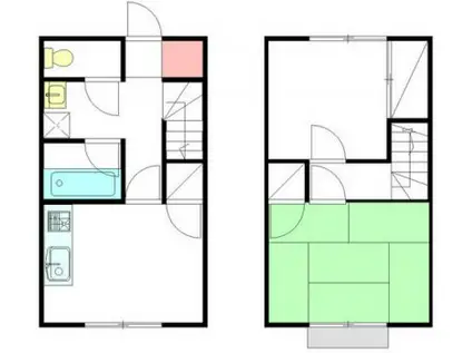 長沢アパート(2DK/1階)の間取り写真