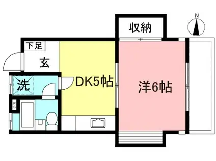 メゾン・ド・高橋(1DK/1階)の間取り写真