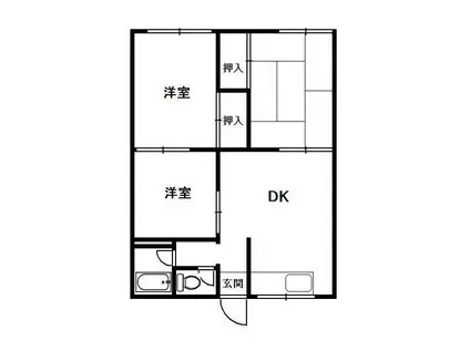 志田ハイツ(3DK/2階)の間取り写真