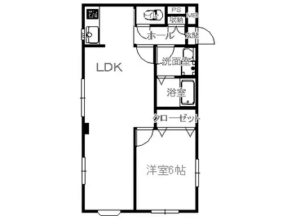 ハウス121(1LDK/1階)の間取り写真