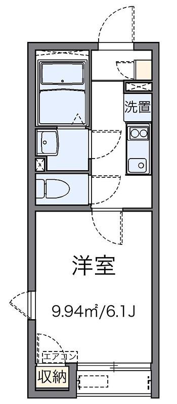 ファルコン21(1K/2階)の間取り写真