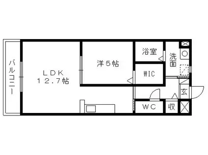 ルナール・イヌイ(1LDK/3階)の間取り写真