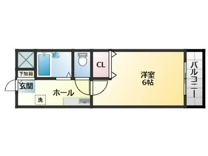 ハイツ・コニファー(1K/2階)の間取り写真