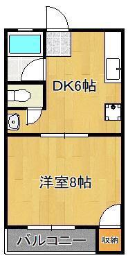 グレイスコート井掘(1DK/3階)の間取り写真