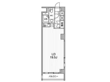 六本木デュープレックスエムズ(ワンルーム/2階)の間取り写真