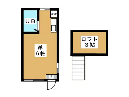 メゾン梓(ワンルーム/1階)の間取り写真