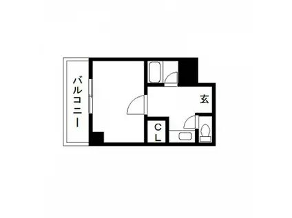 フラット モール(1K/3階)の間取り写真