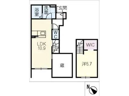 清須市西堀江PJ(1LDK/1階)の間取り写真