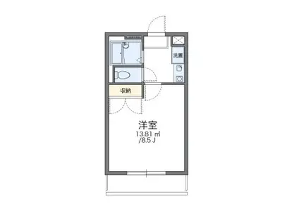 レオパレスプランドール(1K/2階)の間取り写真