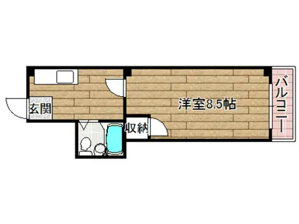 ハイツ88(1DK/5階)の間取り写真