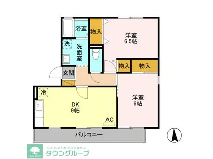 ルビナスIII(2DK/3階)の間取り写真