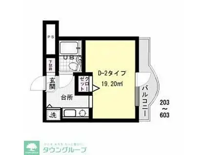 QUEENS ACADEMIA(1K/4階)の間取り写真