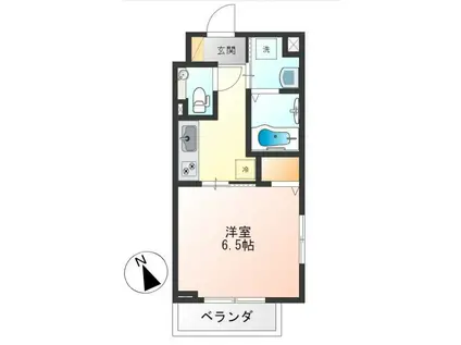 JOIE桜上水(1K/4階)の間取り写真