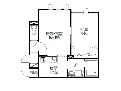 NOBILE(1LDK/1階)の間取り写真