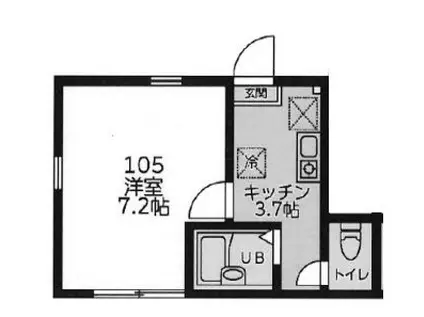 ルミエール上板橋(1K/1階)の間取り写真