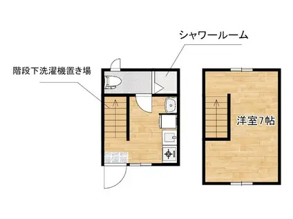 ネスタ甘木駅前(1DK/1階)の間取り写真