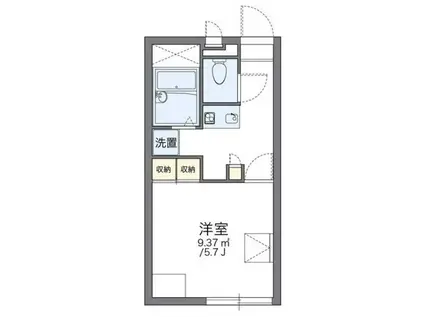 レオパレスゆげた(1K/2階)の間取り写真