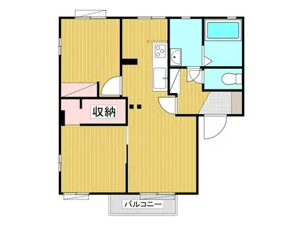 フェリス・バレーナB棟(3DK/1階)の間取り写真