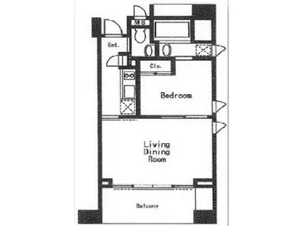 コートモデリア白金(1LDK/2階)の間取り写真