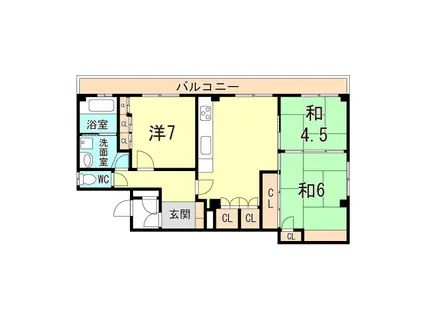 メゾン中原(3LDK/2階)の間取り写真