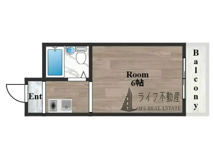 YOUハイム衣摺II番館(ワンルーム/3階)の間取り写真