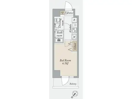 LA DOUCEUR新小岩(1K/4階)の間取り写真