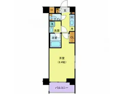 ブライズ芦花公園(1K/5階)の間取り写真