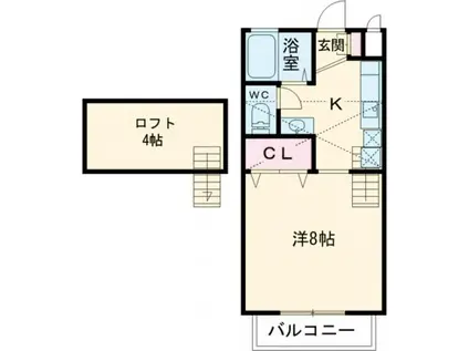 サンハイツ渡邉(1K/2階)の間取り写真