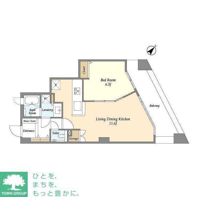 グランド・ルー学芸大学(1LDK/2階)の間取り写真
