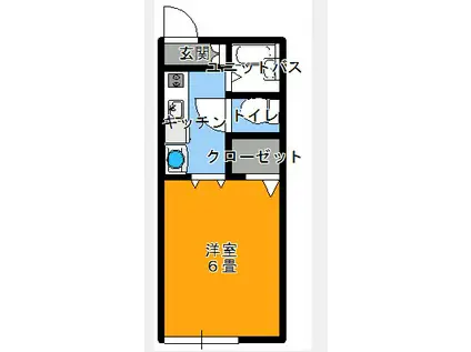 ハウスウイング(ワンルーム/1階)の間取り写真