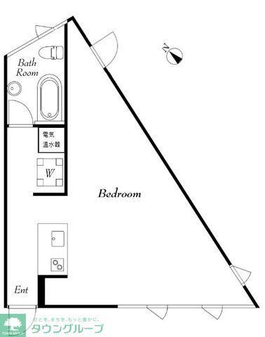 WEEKEND HOUSE ALLEY(ワンルーム/3階)の間取り写真