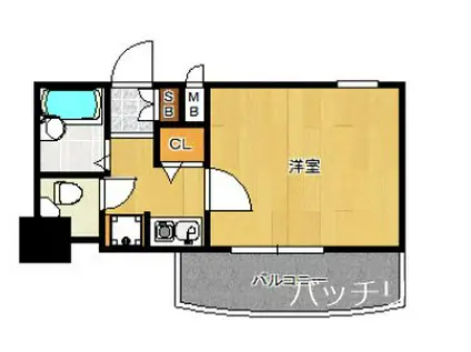 ライオンズマンション大濠第3(1K/4階)の間取り写真