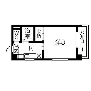 アゼリアコート名東(1K/3階)の間取り写真