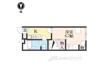 レオパレス星丘B(1K/2階)の間取り写真